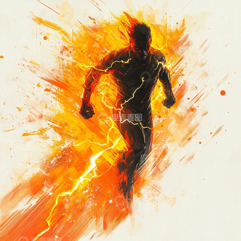 高清大图下载【趣麦麦图】闪电速度图标1