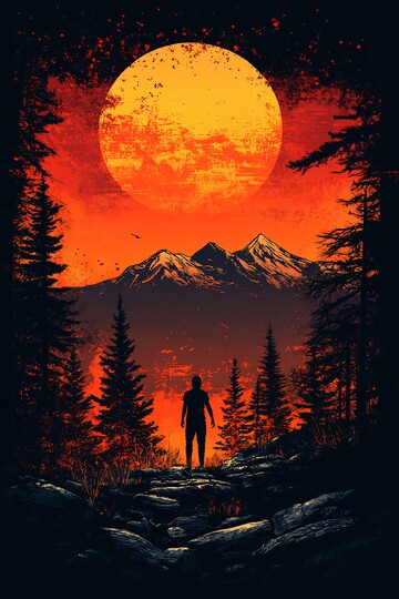 林间晨曦林间晨曦人影2