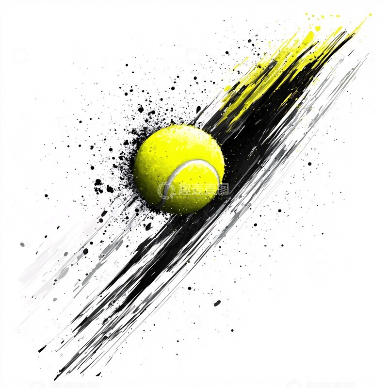 高清大图下载【趣麦麦图】网球挥拍尘埃轨迹3