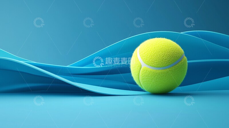 高清大图下载【趣麦麦图】网球旋转几何