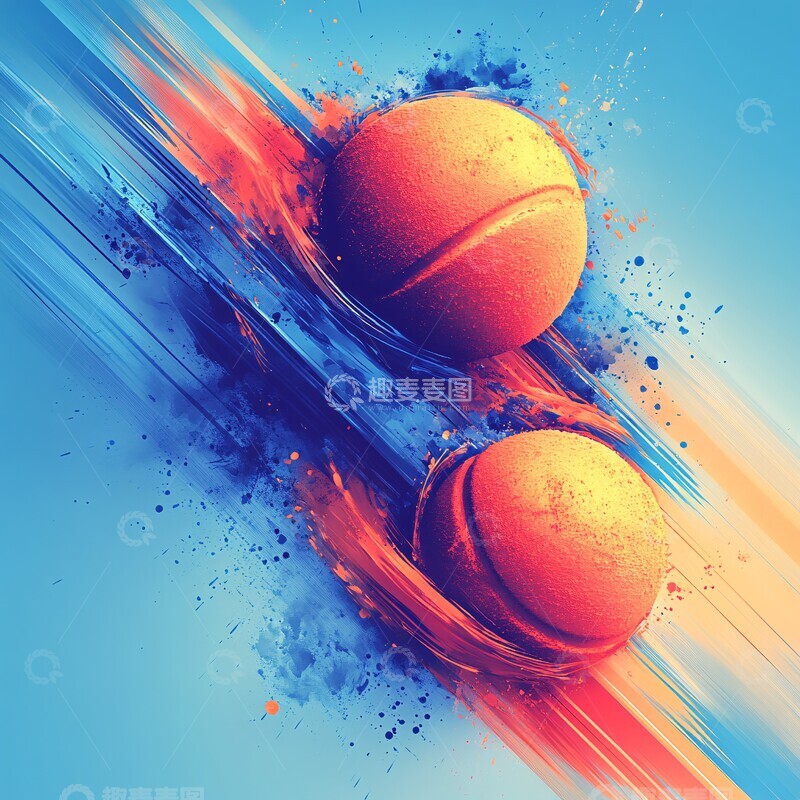 高清大图下载【趣麦麦图】橙蓝健康运动大赛1