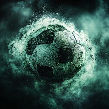 绿黑足球风格1
