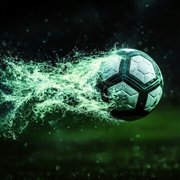 绿黑足球风格