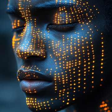 黄色光点人形效果2