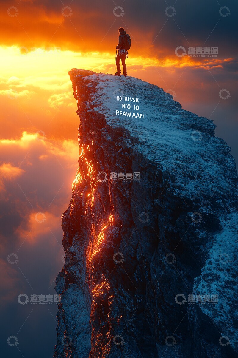 高清大图下载【趣麦麦图】无畏攀登者无畏攀登日出1