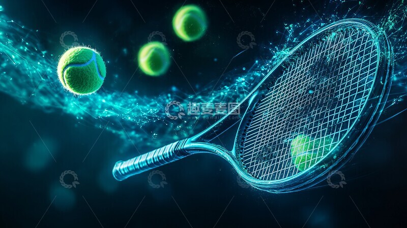 高清大图下载【趣麦麦图】网球悬浮场景