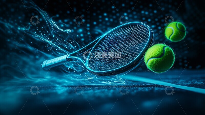 高清大图下载【趣麦麦图】网球悬浮场景1