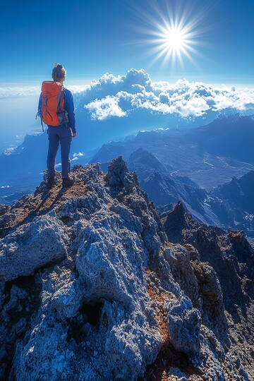 登山者眺望远方2
