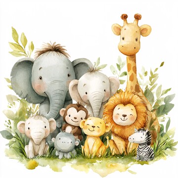 小动物草地聚会