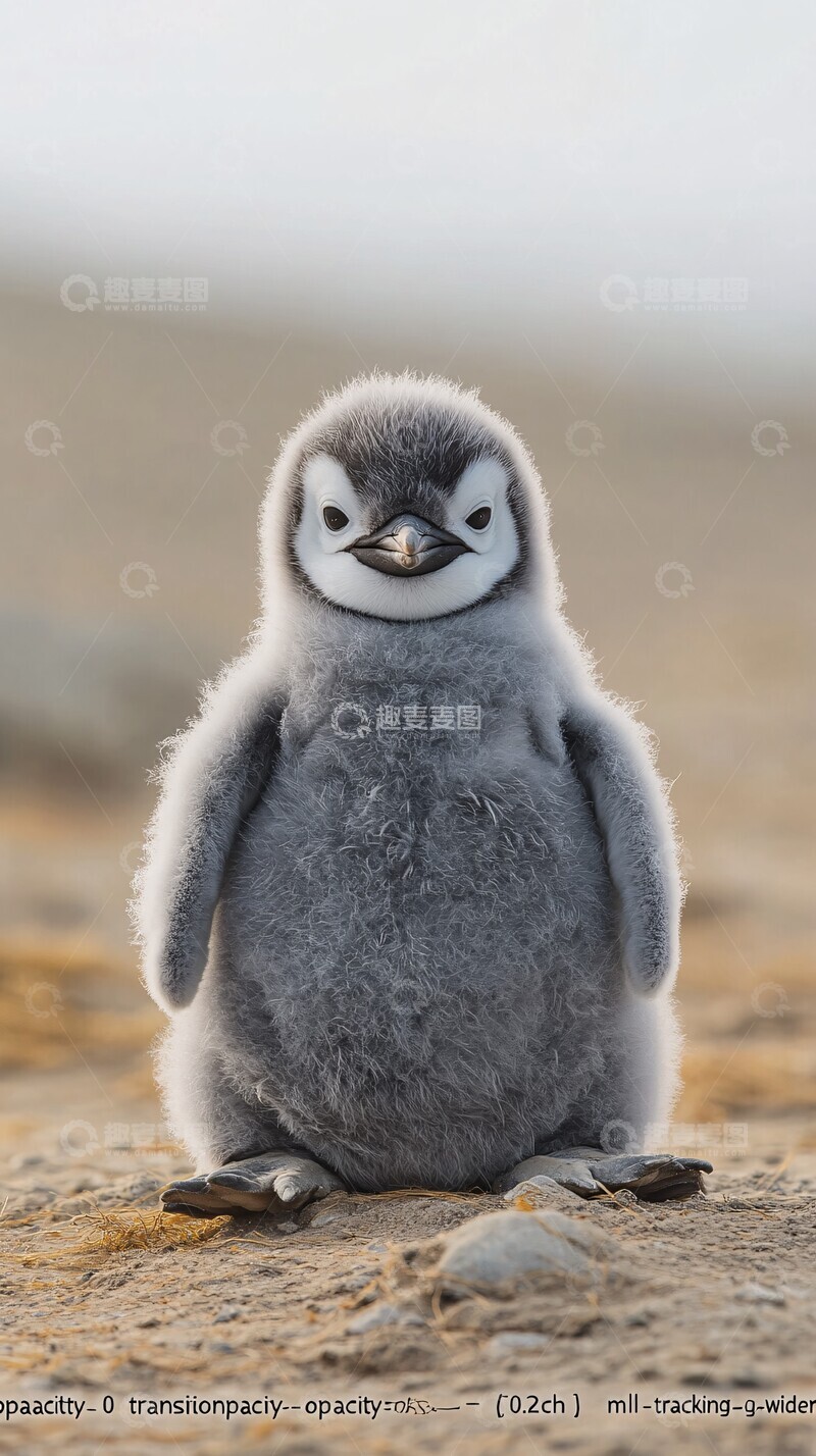 高清大图下载【趣麦麦图】小企鹅坐姿肚大1