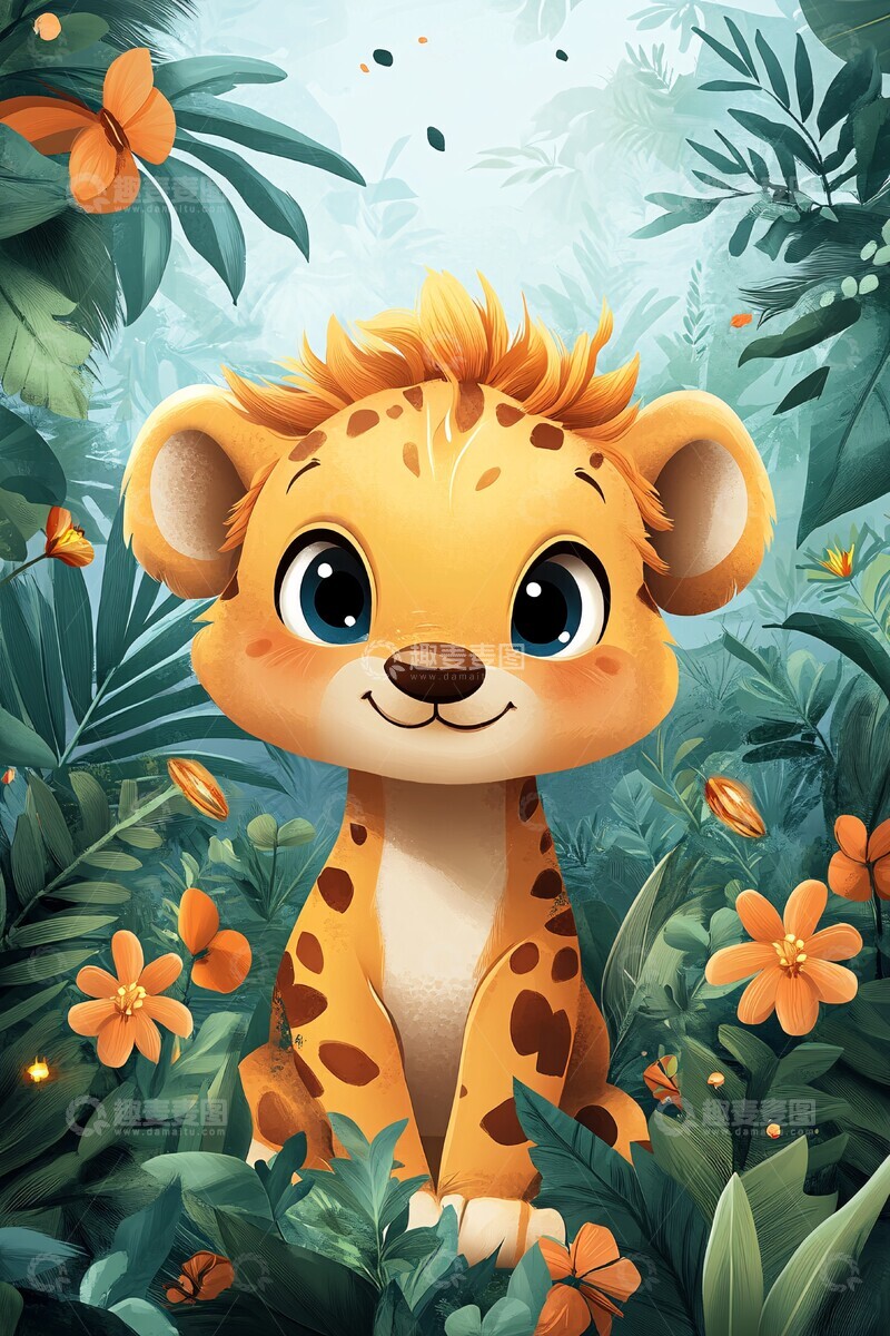 高清大图下载【趣麦麦图】动物乐园生日邀请1