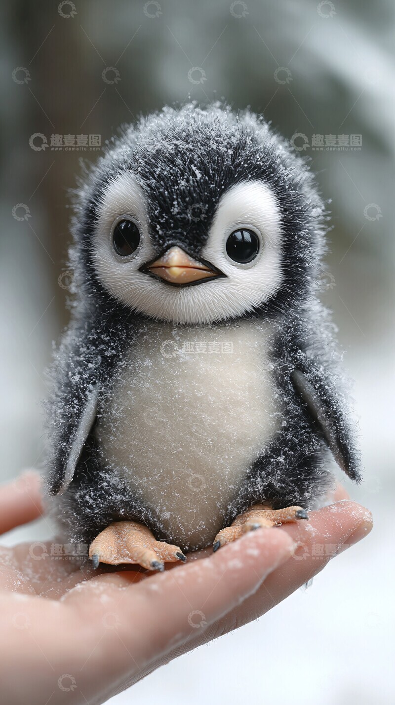 高清大图下载【趣麦麦图】宝宝帝企鹅掌中宝
