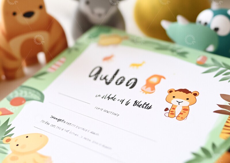 高清大图下载【趣麦麦图】野生动物领养证书