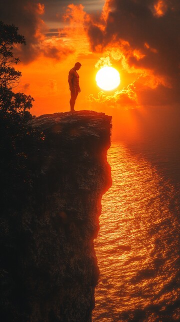 黎明悬崖上的身影1