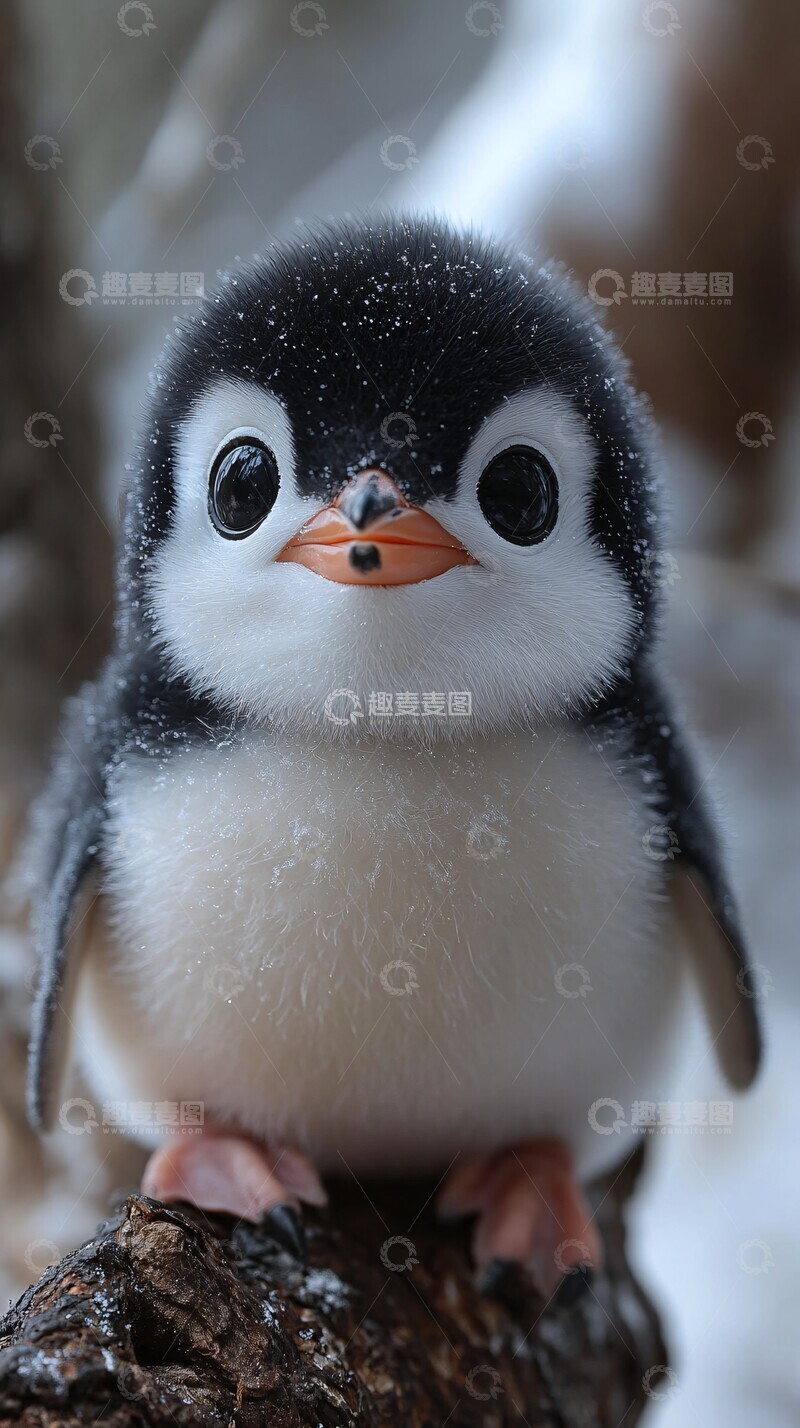 高清大图下载【趣麦麦图】圆滚滚的宝宝企鹅