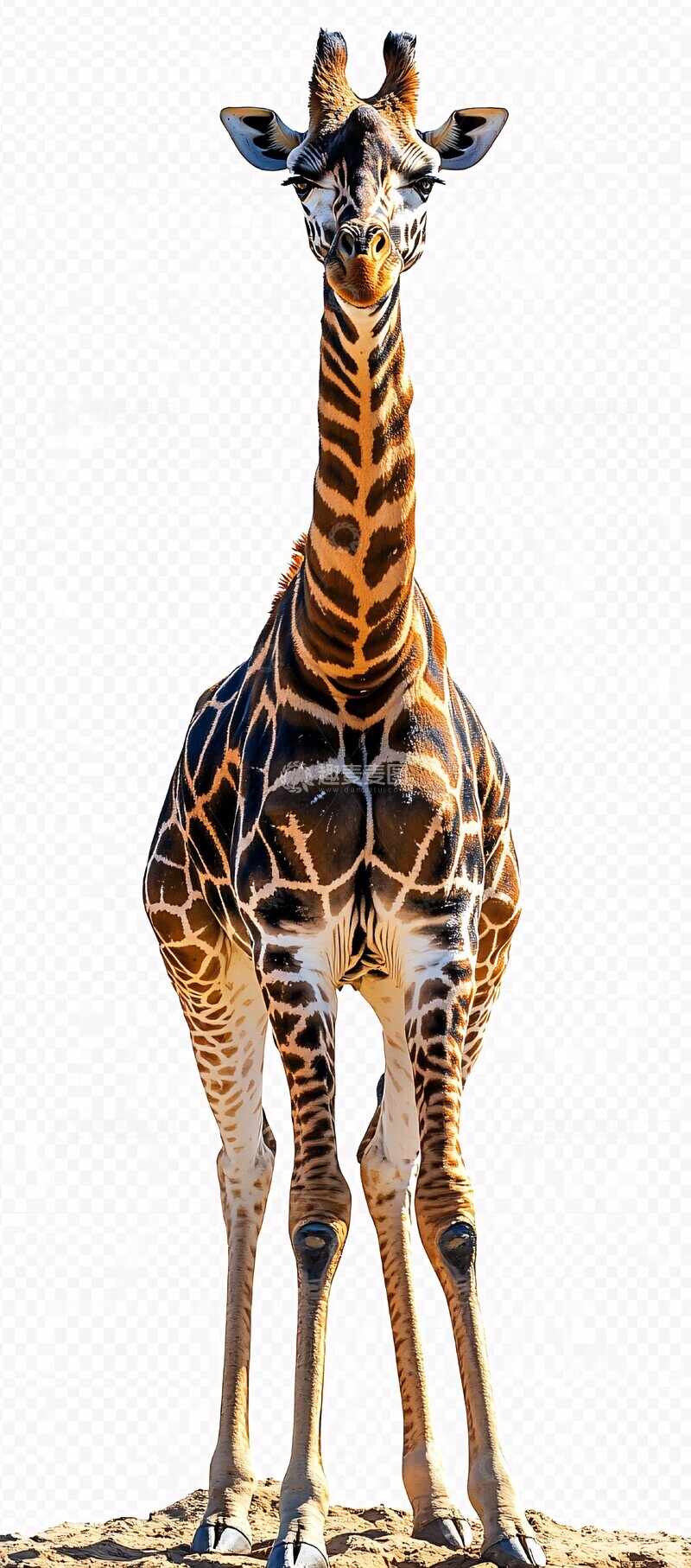 高清大图下载【趣麦麦图】长颈鹿全身剪影3