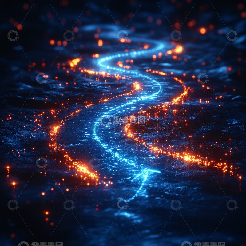 高清大图下载【趣麦麦图】电蓝路径与光箭2