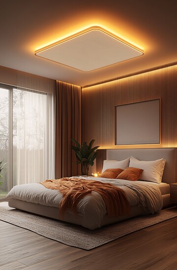 方形平顶卧室灯2