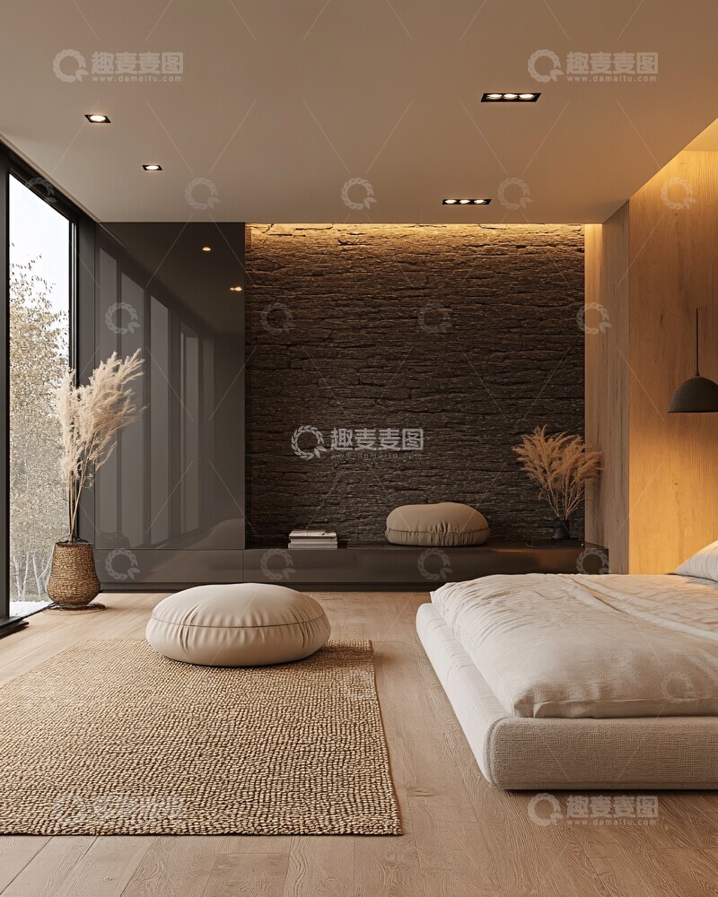 高清大图下载【趣麦麦图】白色简约卧室设计3