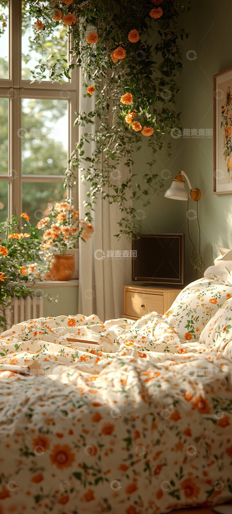 高清大图下载【趣麦麦图】波西米亚风格卧室