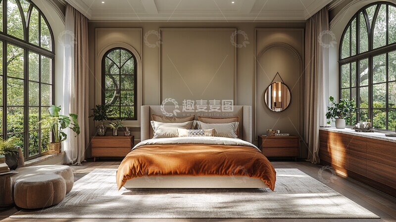高清大图下载【趣麦麦图】优雅卧室设计3