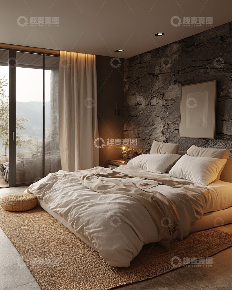 高清大图下载【趣麦麦图】白色简约卧室设计1