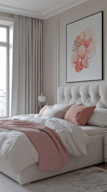 灰墙粉饰卧室
