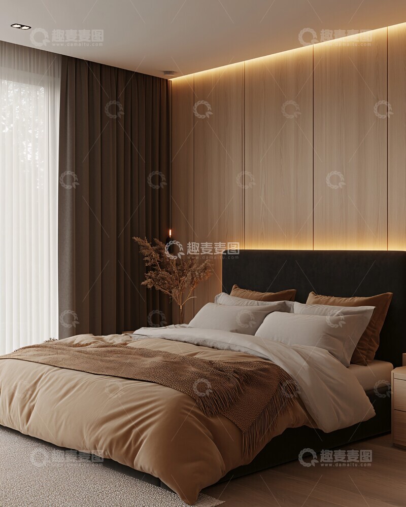 高清大图下载【趣麦麦图】现代卧室设计11