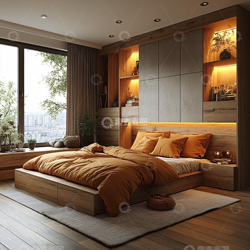 高清大图下载【趣麦麦图】贝赫斯风格卧室3