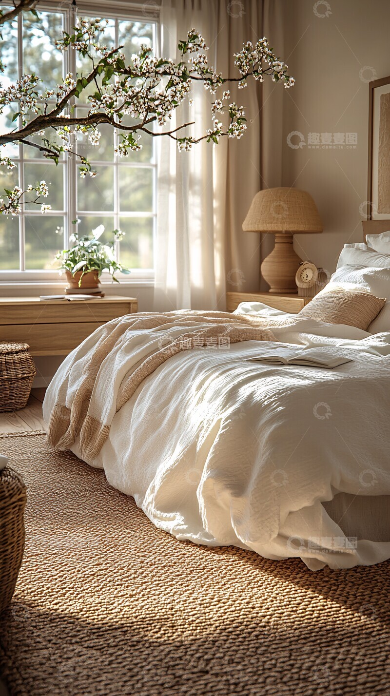 高清大图下载【趣麦麦图】优雅卧室整洁布置1