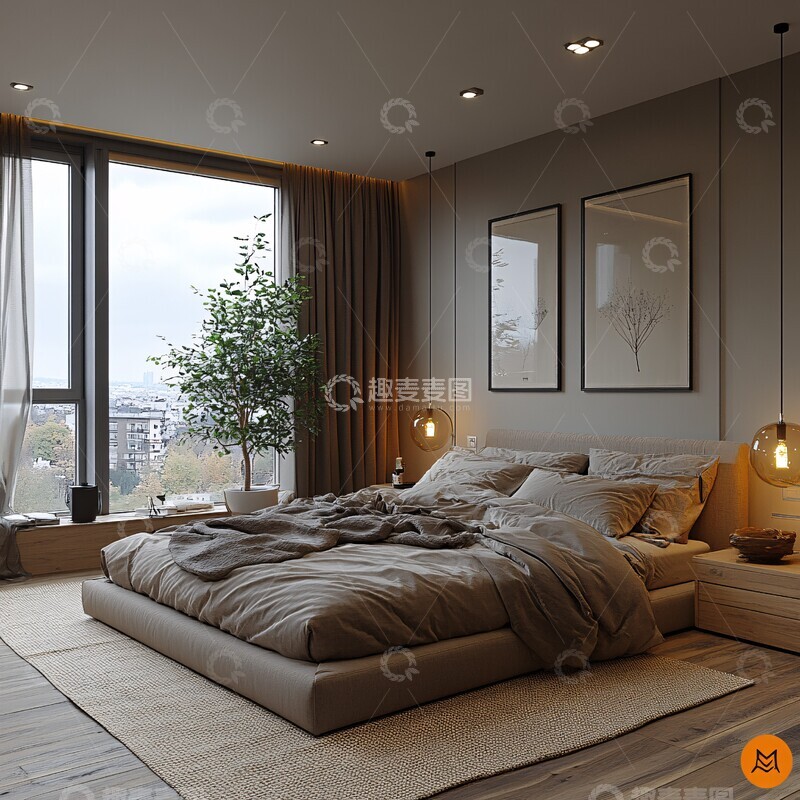高清大图下载【趣麦麦图】贝赫斯风格卧室1