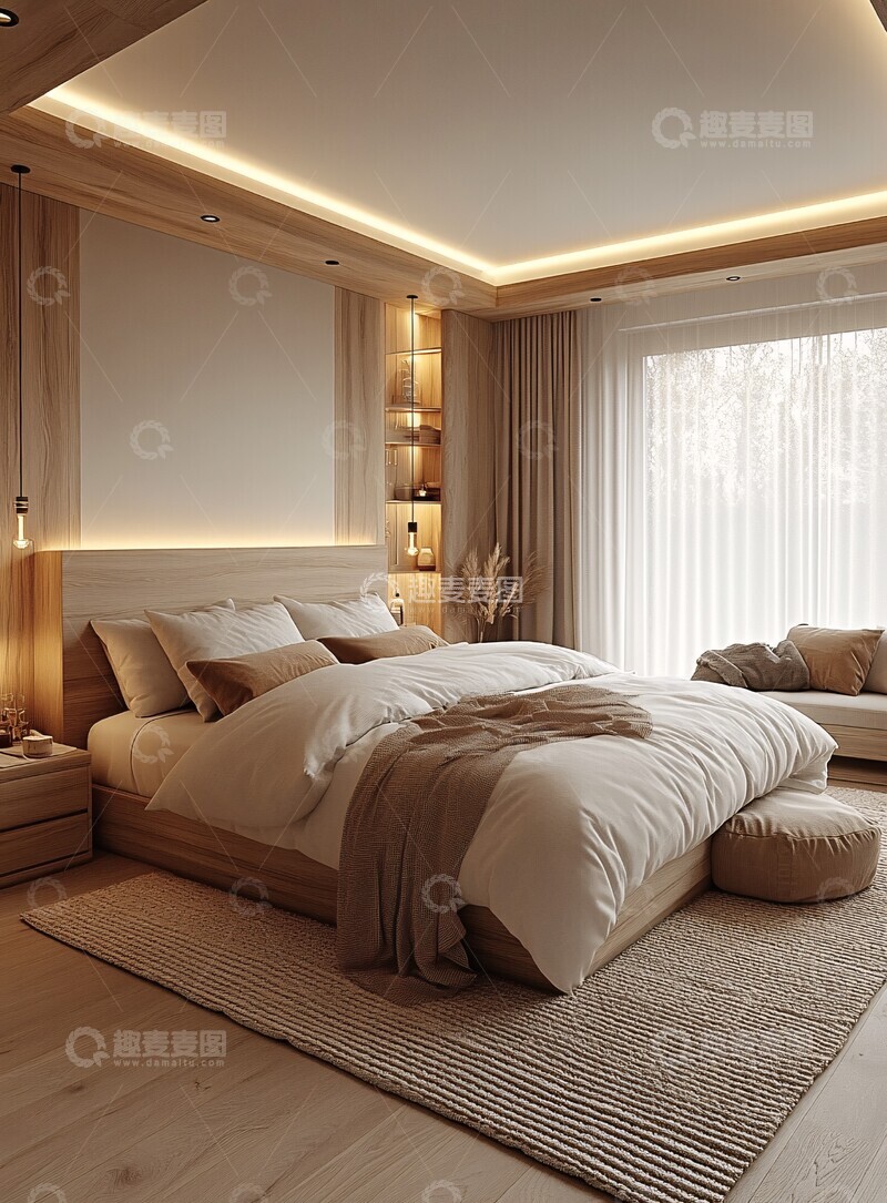 高清大图下载【趣麦麦图】线性灯光卧室3