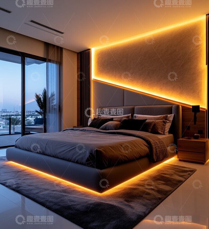 高清大图下载【趣麦麦图】灰色卧室设计