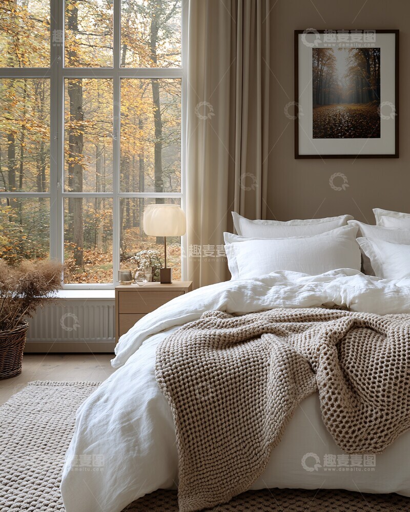 高清大图下载【趣麦麦图】秋日卧室氛围1