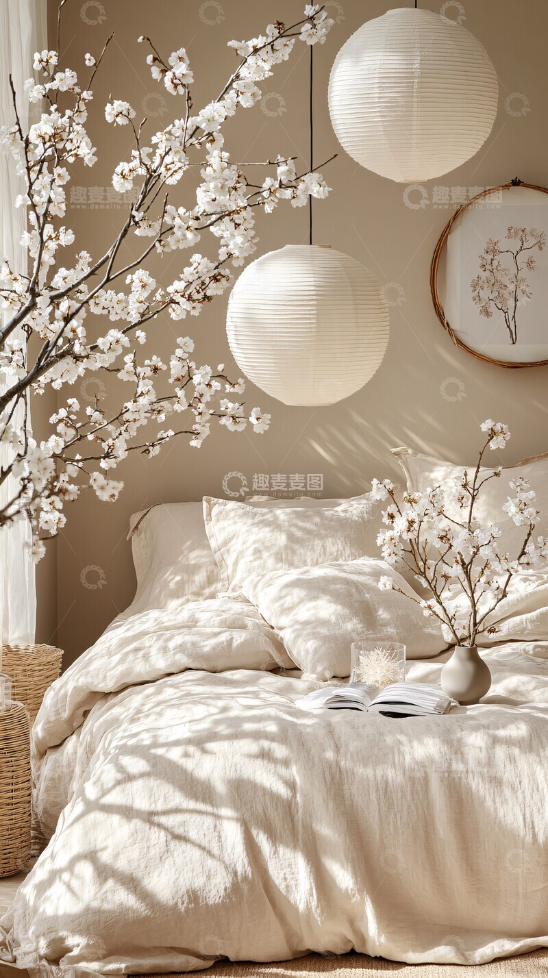 高清大图下载【趣麦麦图】简约风格卧室全景