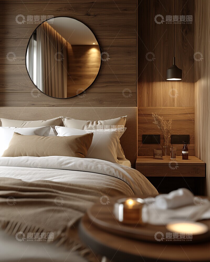 高清大图下载【趣麦麦图】工作桌与床头镜1