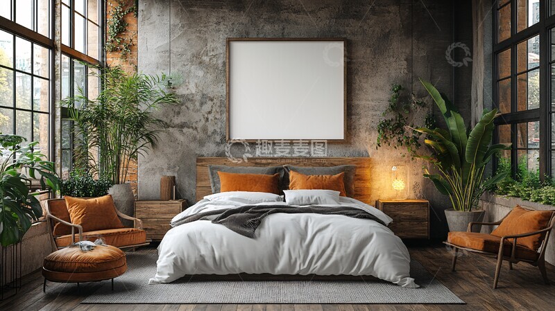 高清大图下载【趣麦麦图】卧室正面框架1
