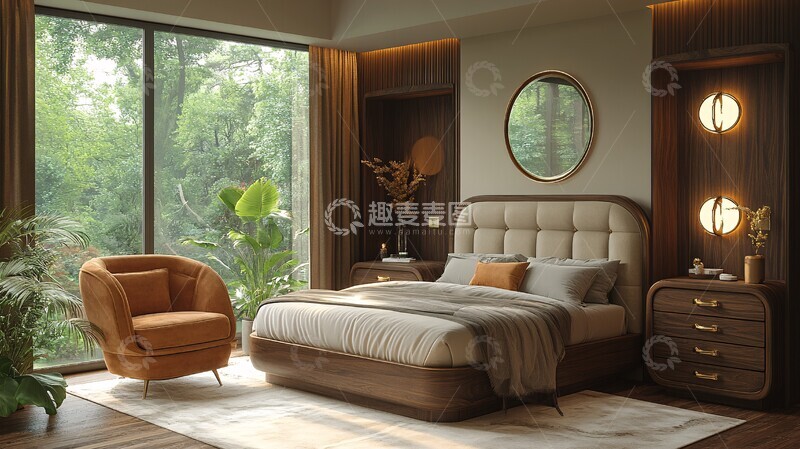 高清大图下载【趣麦麦图】深色木质抽屉柜1