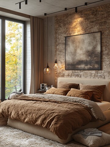 现代简约卧室灯光1