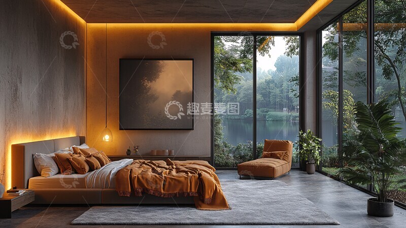 高清大图下载【趣麦麦图】卧室正面框架2