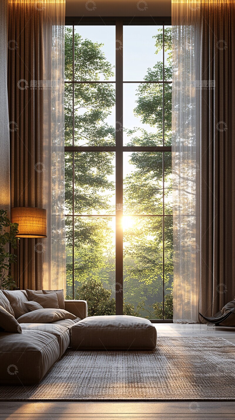 高清大图下载【趣麦麦图】窗帘展示效果1