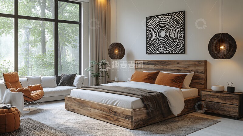 木床白墙装饰面板3