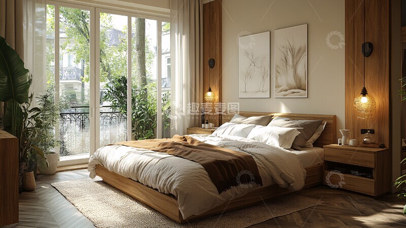 高清大图下载【趣麦麦图】-现代简约卧室130