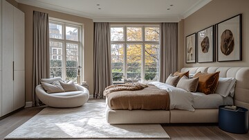 白墙木地窗边床3