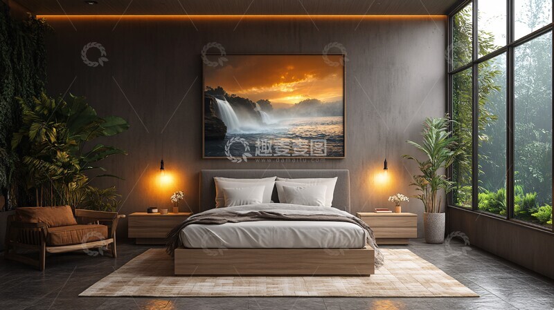 高清大图下载【趣麦麦图】卧室正面框架3