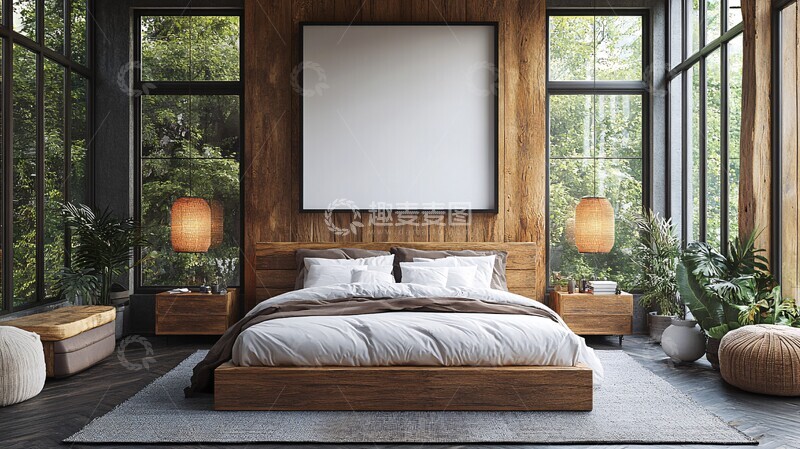 高清大图下载【趣麦麦图】卧室正面框架