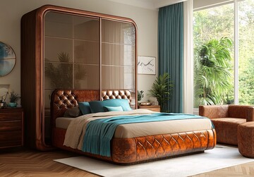 玫瑰金玻璃卧室2