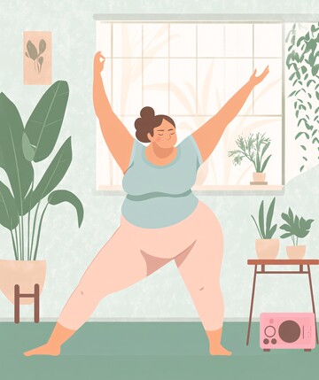 胖女伸展图胖女伸展客厅