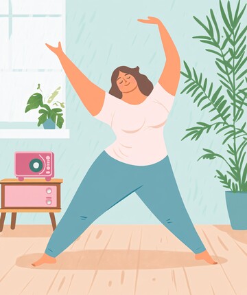 胖女伸展图胖女伸展客厅2