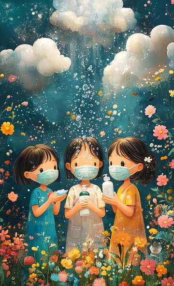 洗手戴口罩的人1